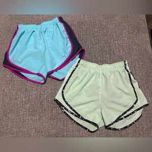 Lot Of 2 Nike Dri-Fit Athletic Shorts Women 
Size XS Pre-Owned *Some Stains*